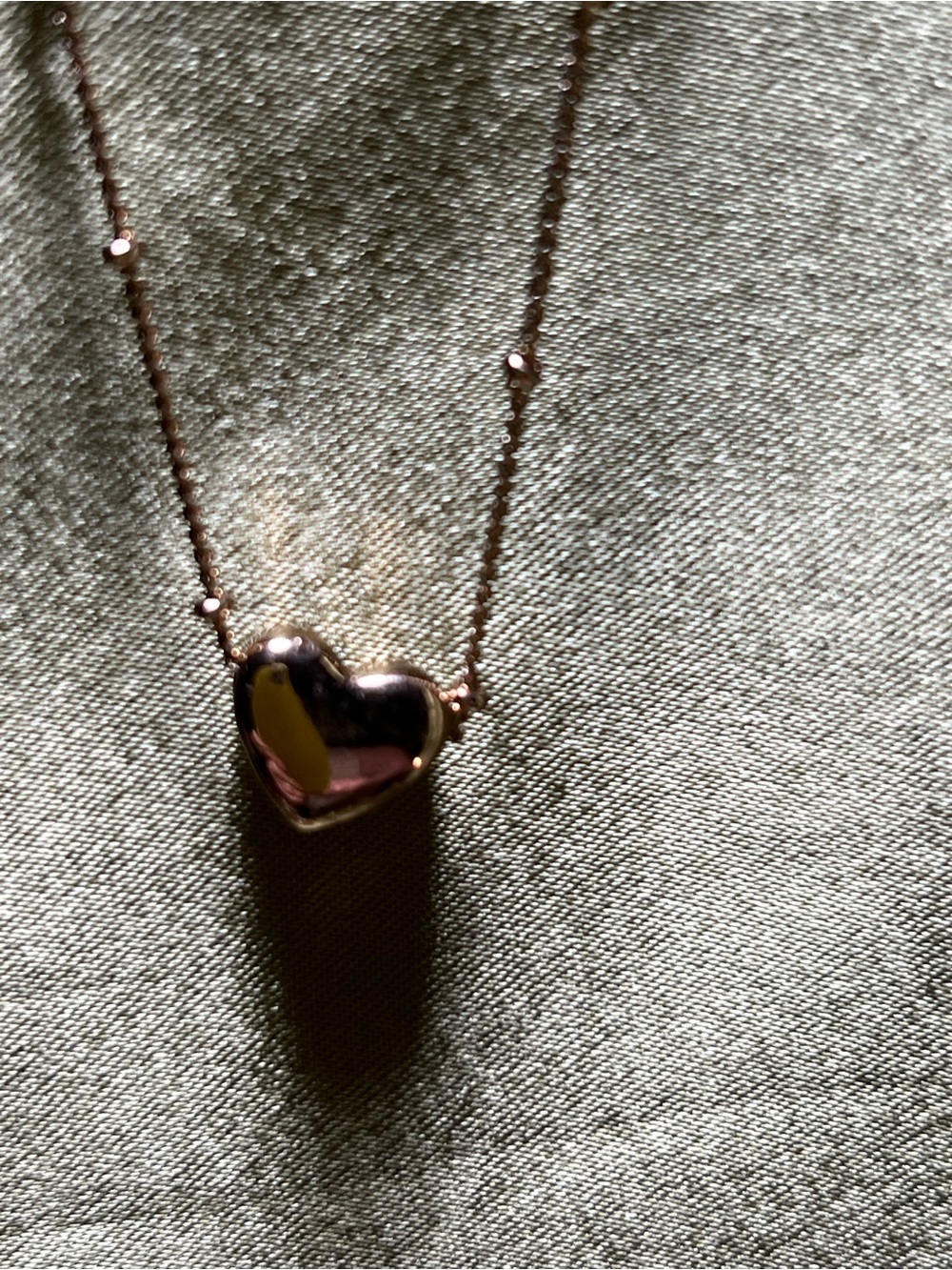 Delicate Rose Gold Heart Pendant Necklace for Women